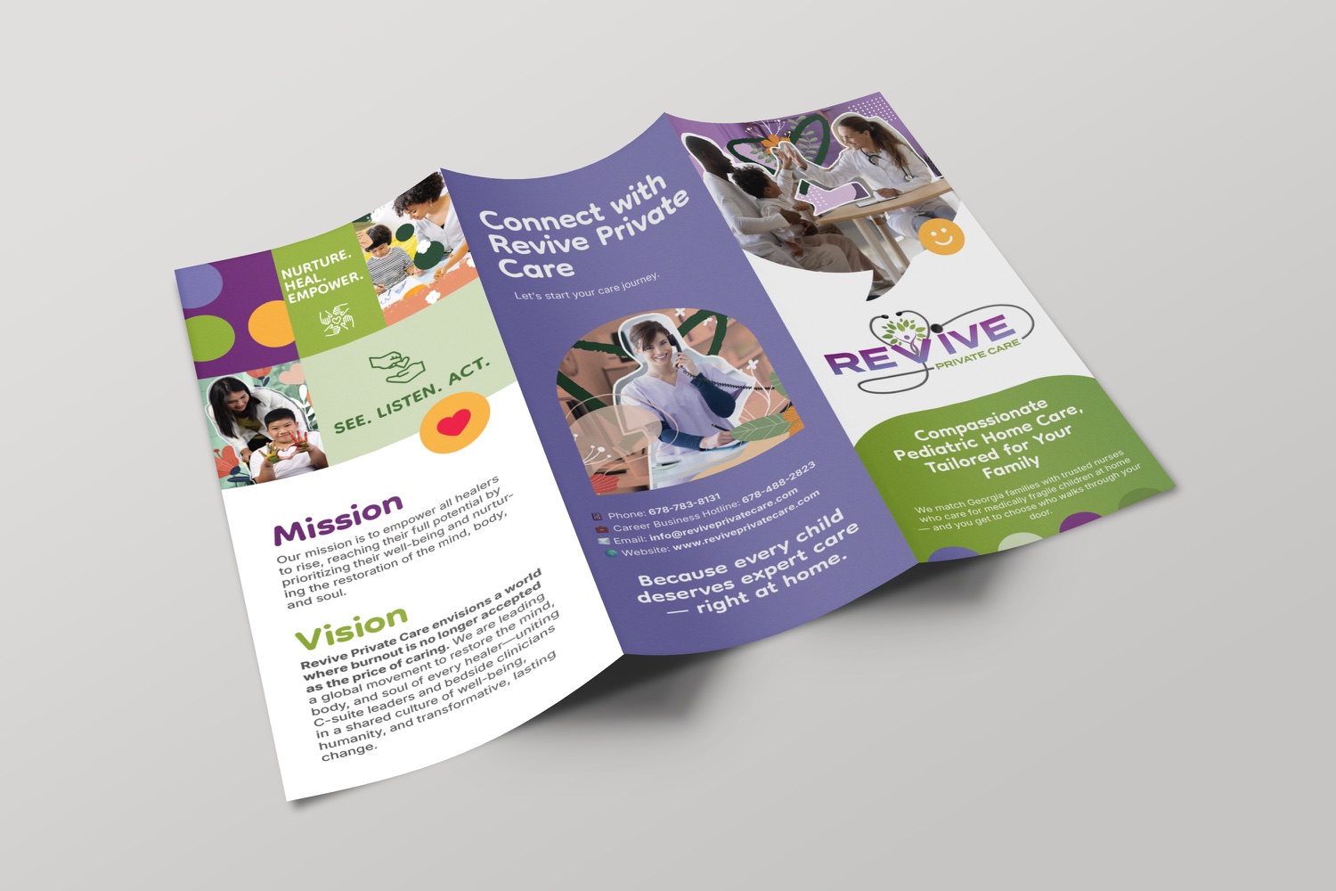 Tri-fold brochure, outside