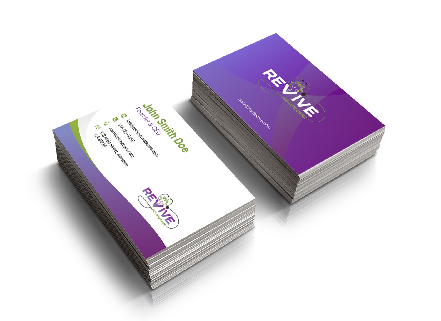 Business card stack