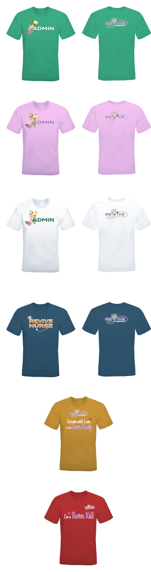 Team shirt colorways