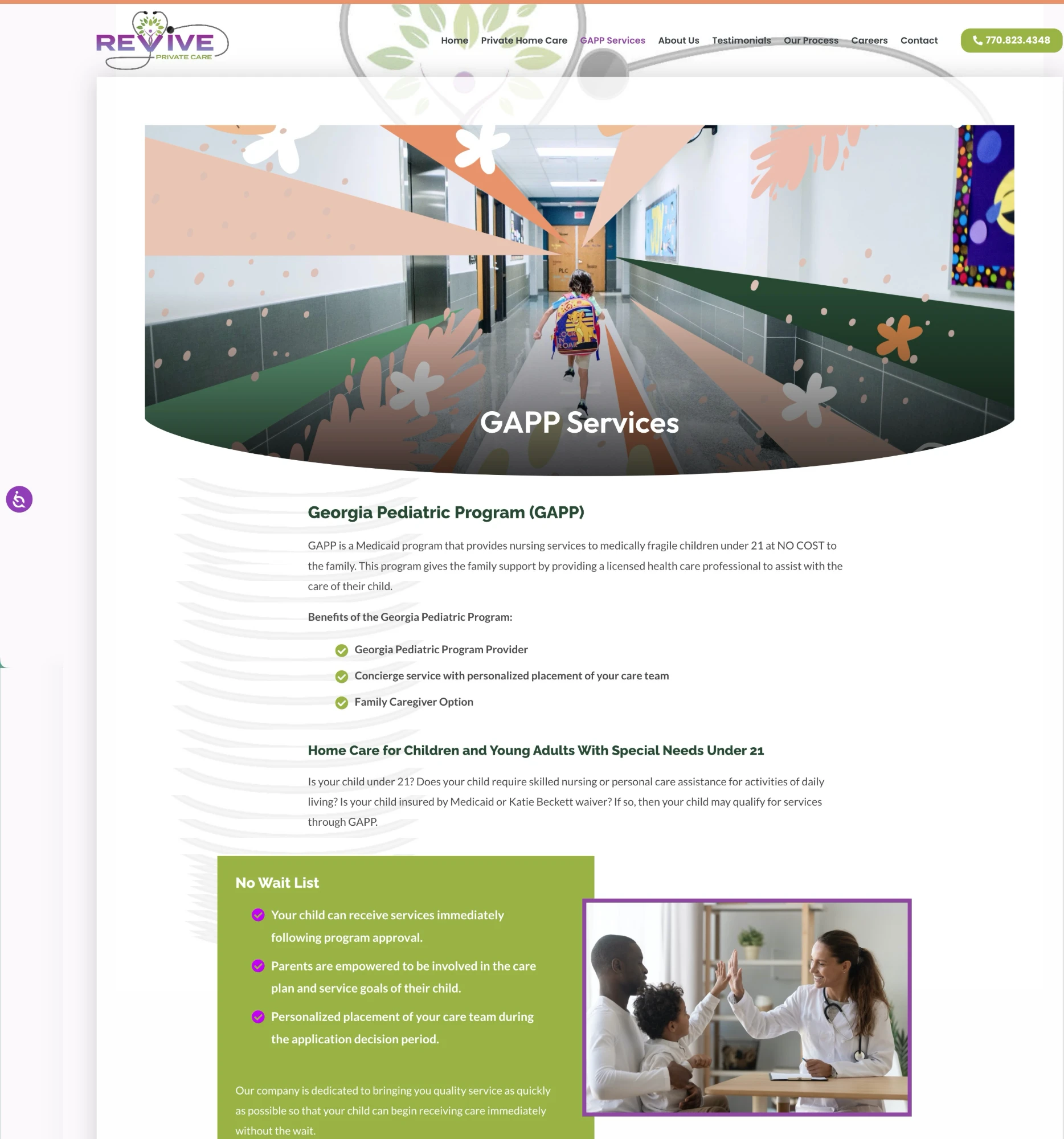 GAPP Services page